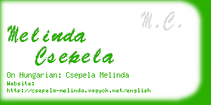 melinda csepela business card